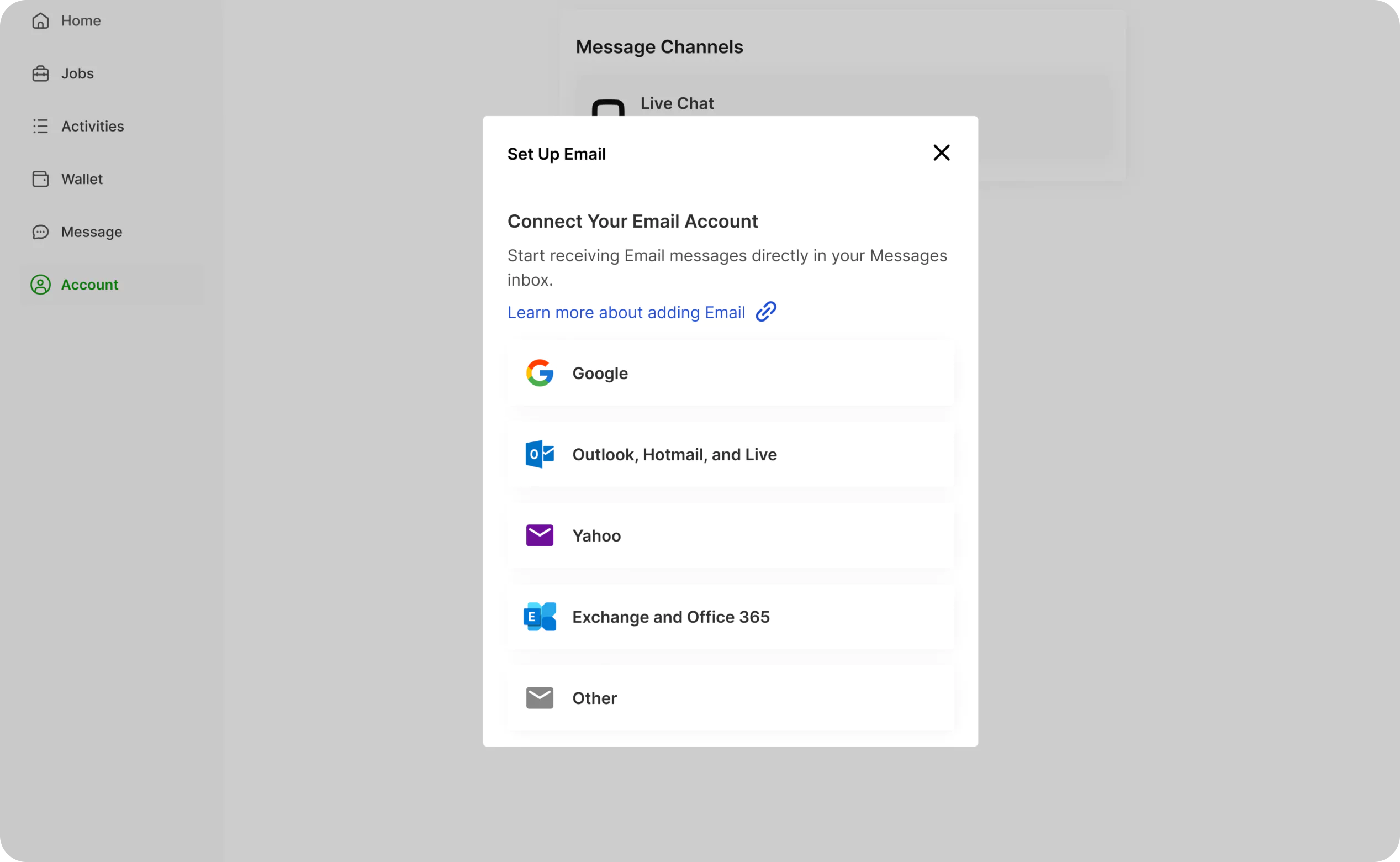 Setting up Email Inbox in Loggworks step 3