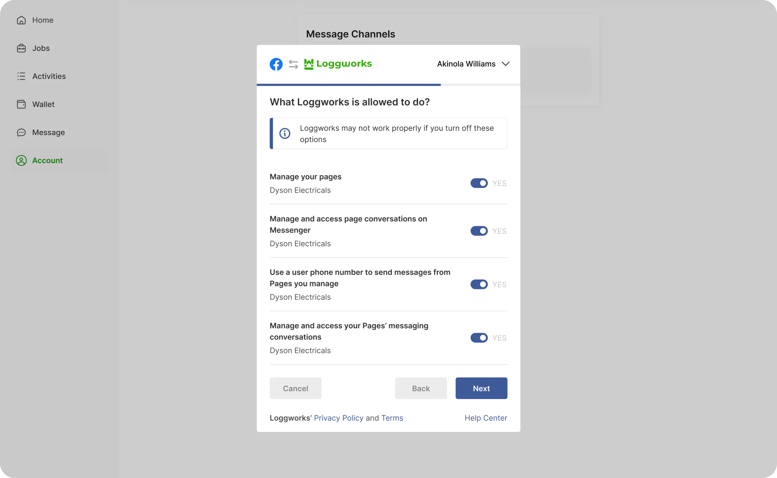how to set up an instagram channel  step 4b