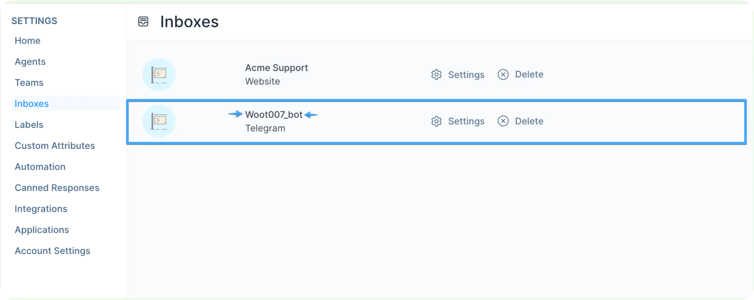 Setting up Telegram Inbox in Loggworks step 5