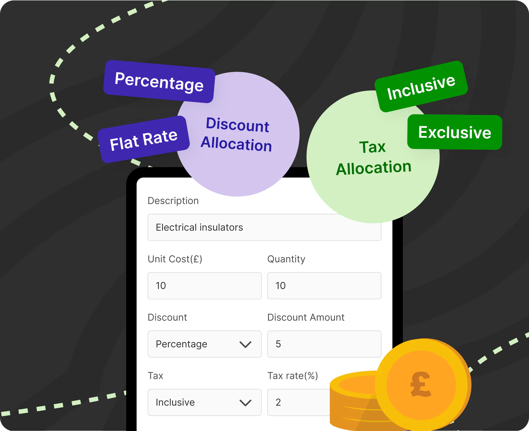 tax and discount allocation